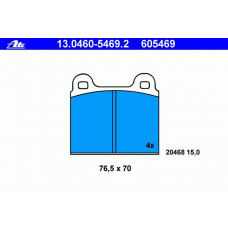 13.0460-5469.2 ATE Комплект тормозных колодок, дисковый тормоз