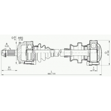 DRS6189.00 OPEN PARTS Приводной вал