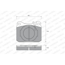 151-2074 WEEN Комплект тормозных колодок, дисковый тормоз