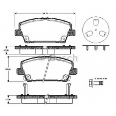 0 986 TB2 934 BOSCH Комплект тормозных колодок, дисковый тормоз