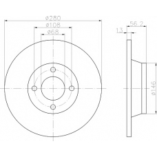 8DD 355 103-071 HELLA PAGID Тормозной диск