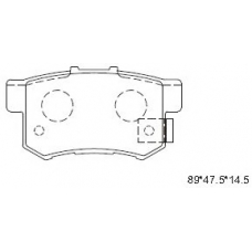 KD1702W ASIMCO Комплект тормозных колодок, дисковый тормоз