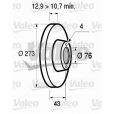 186202 VALEO Тормозной диск