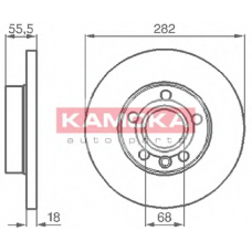 1032022 KAMOKA Тормозной диск