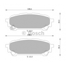 0 986 AB1 475 BOSCH Комплект тормозных колодок, дисковый тормоз