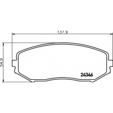 8DB 355 012-351 HELLA Комплект тормозных колодок, дисковый тормоз