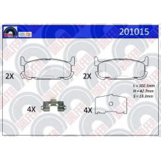 201015 GALFER Комплект тормозных колодок, дисковый тормоз