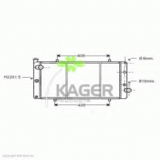 31-1378 KAGER Радиатор, охлаждение двигателя