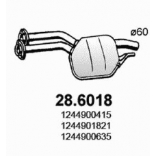 28.6018 ASSO Средний глушитель выхлопных газов