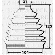 BCB2395 BORG & BECK Пыльник, приводной вал