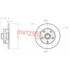 6110232 METZGER Тормозной диск