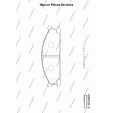 N360N37 NPS Комплект тормозных колодок, дисковый тормоз