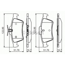 0 986 495 055 BOSCH Комплект тормозных колодок, дисковый тормоз