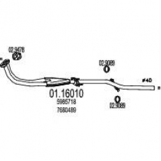 01.16010 MTS Труба выхлопного газа