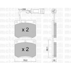 22-0023-1 METELLI Комплект тормозных колодок, дисковый тормоз