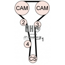 4312103319 Jp Group Комплект ремня ГРМ