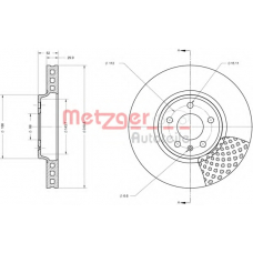 6110425 METZGER Тормозной диск