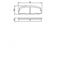 0 986 424 181 BOSCH Комплект тормозных колодок, дисковый тормоз