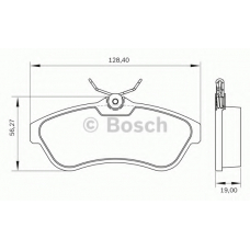 0 986 BB0 325 BOSCH Комплект тормозных колодок, дисковый тормоз