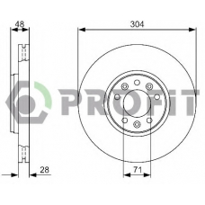5010-1615 PROFIT Тормозной диск