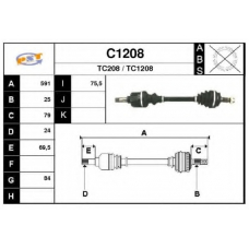 C1208 SNRA Приводной вал