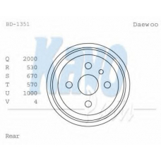 BD-1351 KAVO PARTS Тормозной барабан