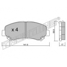 808.0 TRUSTING Комплект тормозных колодок, дисковый тормоз