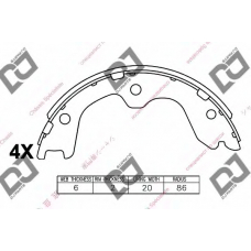 BS1423 DJ PARTS Комплект тормозных колодок