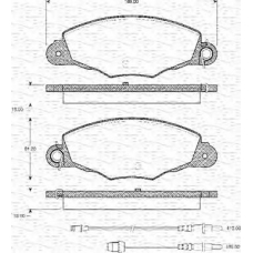 363702161083 MAGNETI MARELLI Комплект тормозных колодок, дисковый тормоз