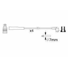 0 986 357 195 BOSCH Комплект проводов зажигания