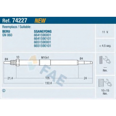 74227 FAE Свеча накаливания