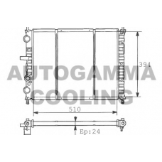100261 AUTOGAMMA Радиатор, охлаждение двигателя