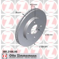 380.2166.00 ZIMMERMANN Тормозной диск