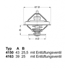 4163.74D WAHLER Термостат, охлаждающая жидкость