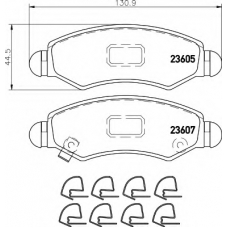 8DB 355 011-691 HELLA Комплект тормозных колодок, дисковый тормоз