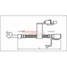 4112509 METZGER Тормозной шланг
