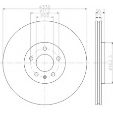 8DD 355 118-021 HELLA Тормозной диск