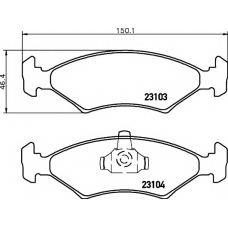 8DB 355 008-331 HELLA PAGID Комплект тормозных колодок, дисковый тормоз