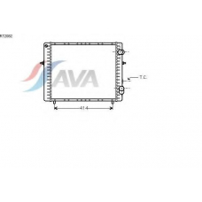 RT2082 AVA Радиатор, охлаждение двигателя