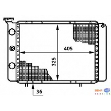 8MK 376 708-771 HELLA Радиатор, охлаждение двигател