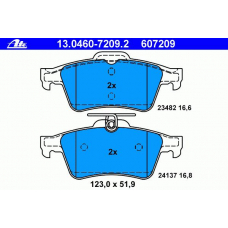 13.0460-7209.2 ATE Комплект тормозных колодок, дисковый тормоз