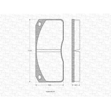 363702160847 MAGNETI MARELLI Комплект тормозных колодок, дисковый тормоз