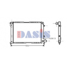 300250N AKS DASIS Радиатор, охлаждение двигателя