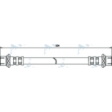 HOS3487 APEC Тормозной шланг