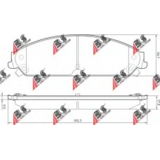 37511 ABS Комплект тормозных колодок, дисковый тормоз