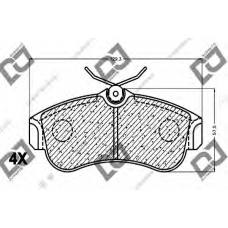 BP1091 DJ PARTS Комплект тормозных колодок, дисковый тормоз