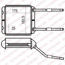 TSP0525535 DELPHI Теплообменник, отопление салона