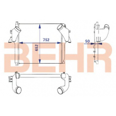 2204081 BEHR Intercooler