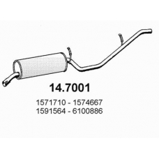 14.7001 ASSO Глушитель выхлопных газов конечный