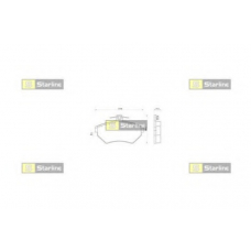 BD S062 STARLINE Комплект тормозных колодок, дисковый тормоз